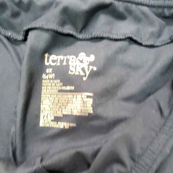 Blue exercise leggings - Picture 2 of 2